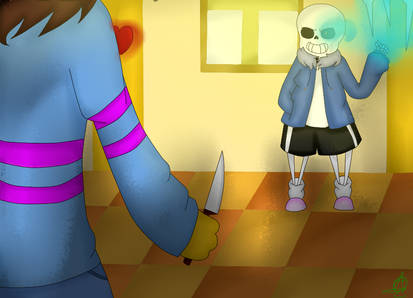 Pixilart - sans vs frisk animated battle by TymursMegaGames