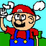 speedrunned pixel art Mario red guy