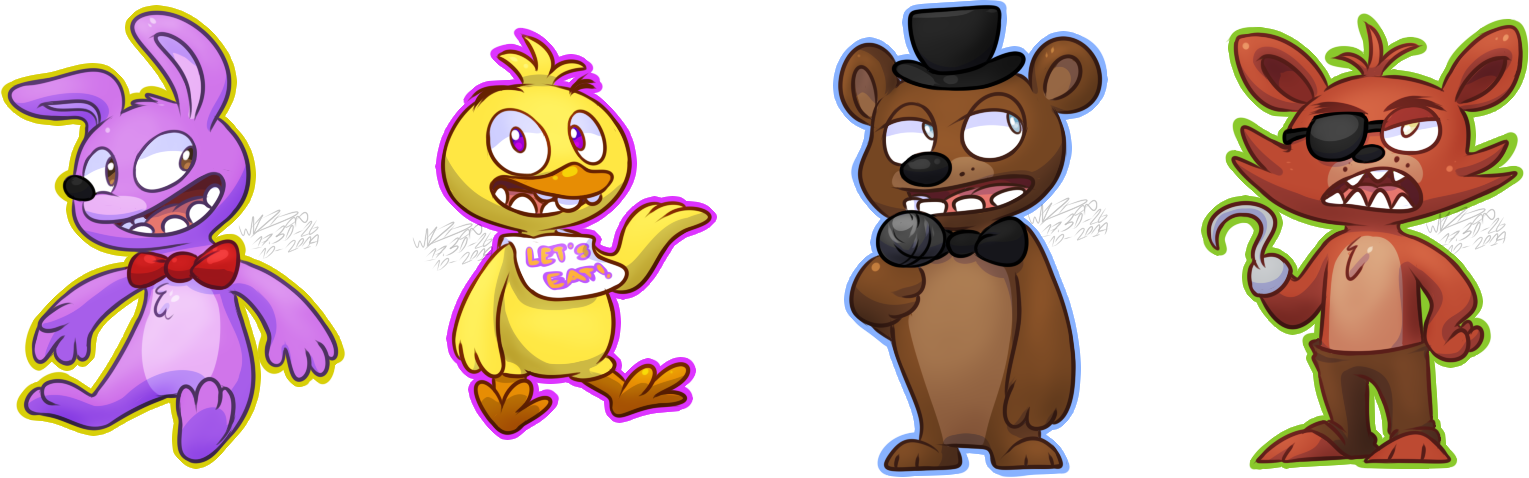 Five Nights At Freddy's Stickers by Shendijiro on DeviantArt