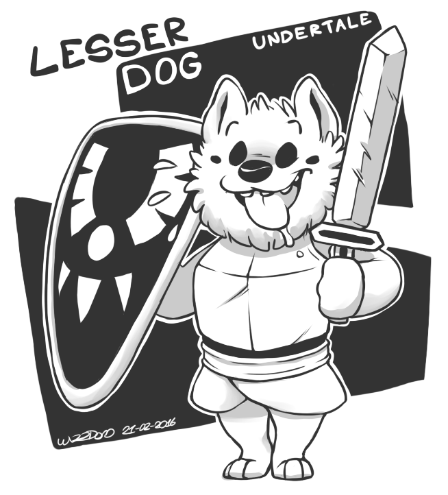 Lesser Dog Screen Shot Undertale - Lesser Dog by WizzDono on DeviantArt