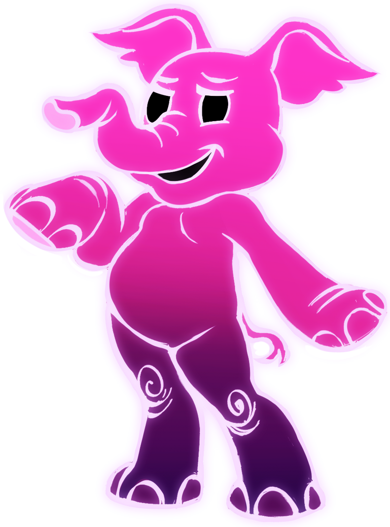 Pink Elephant Script pink ELEPHANTS! by CryptidCake on DeviantArt