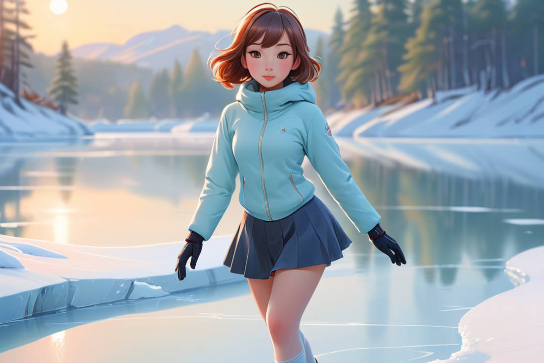 winter_iceskating by rendernetAI on DeviantArt