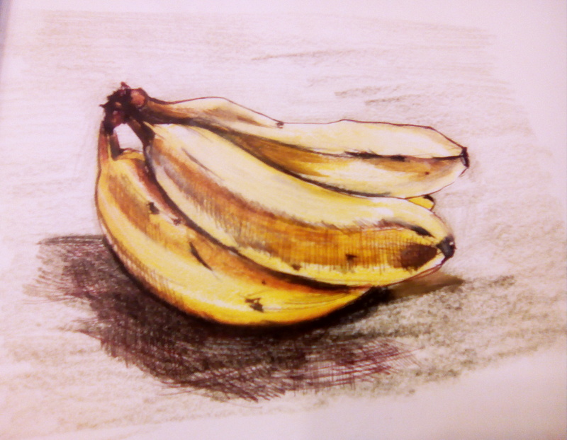 Bananas Colored Drawing