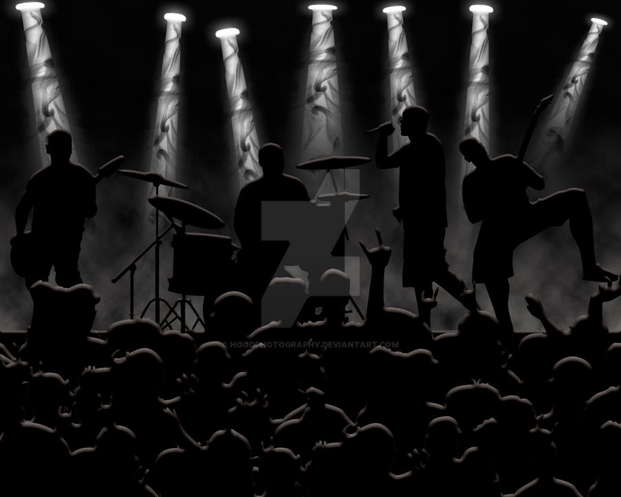 Rock band in photoshop