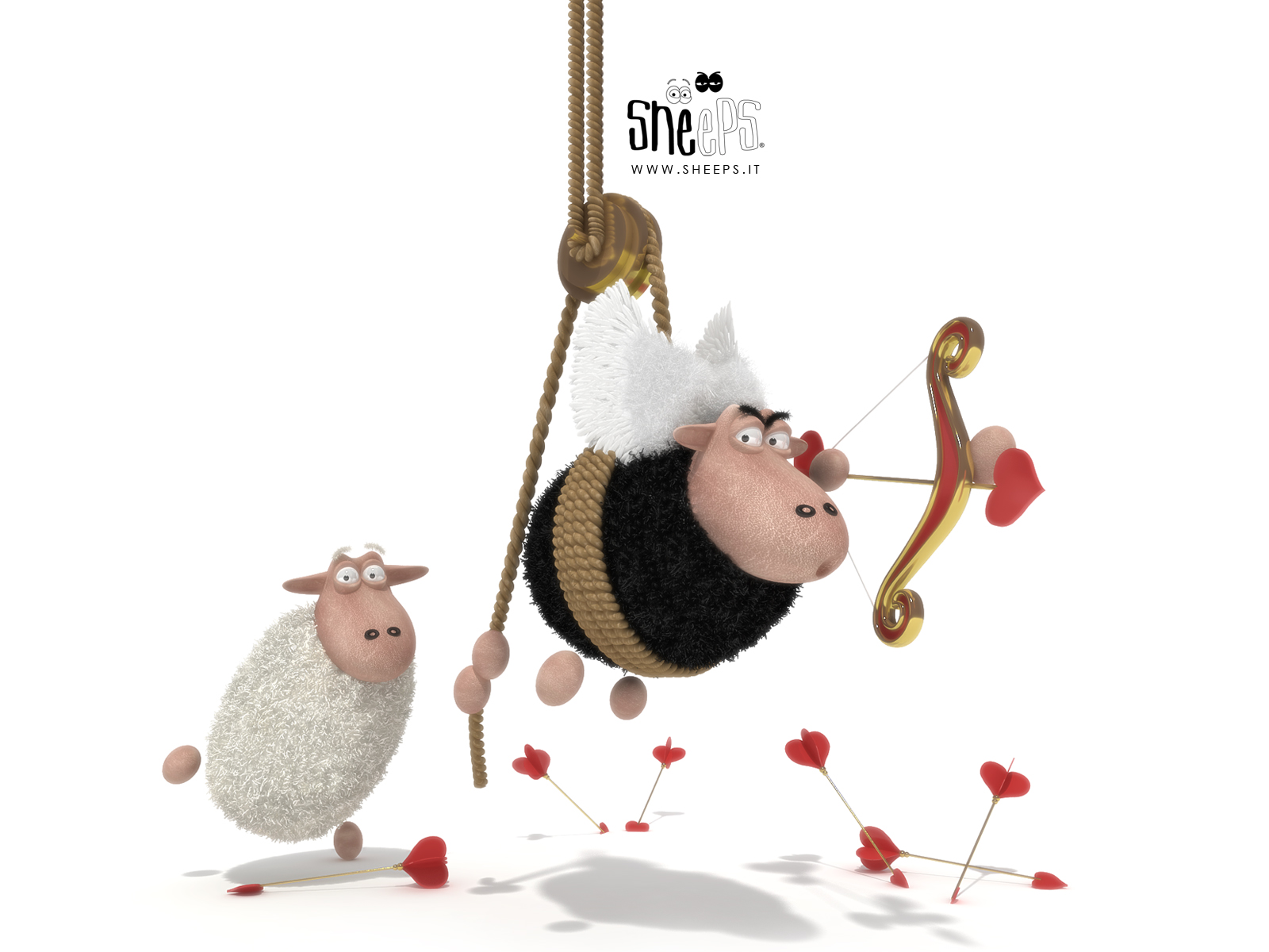 Cupid Sheeps 1600x1200