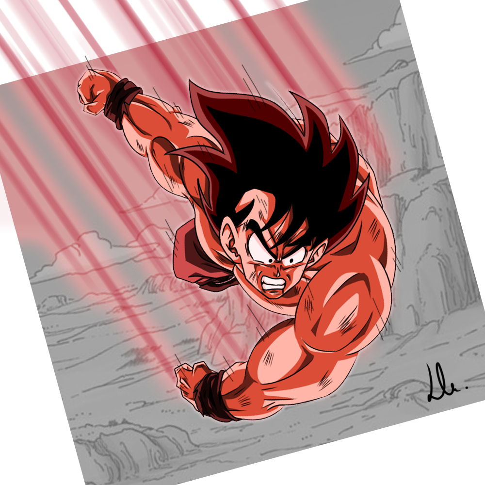 Goku Kaioken - Dragon Ball Z by Lucas-Card on DeviantArt