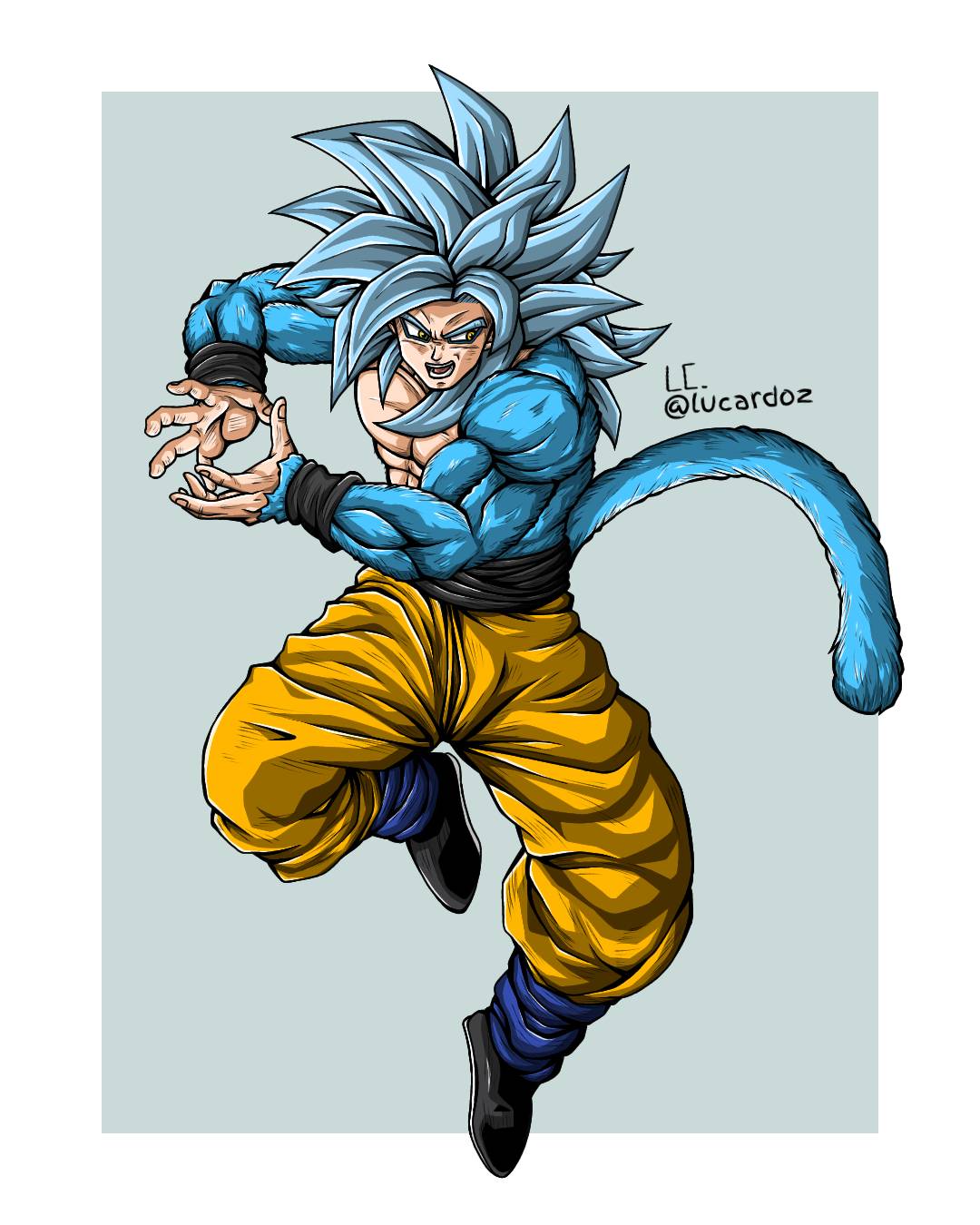 Super Saiyan 2 Goku with aura by vegitoblackgreen on DeviantArt