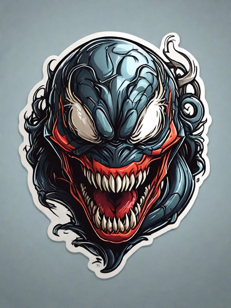 Venom Comic Sticker Sticker Design Vector cartoon style VENOM by regfxter on DeviantArt