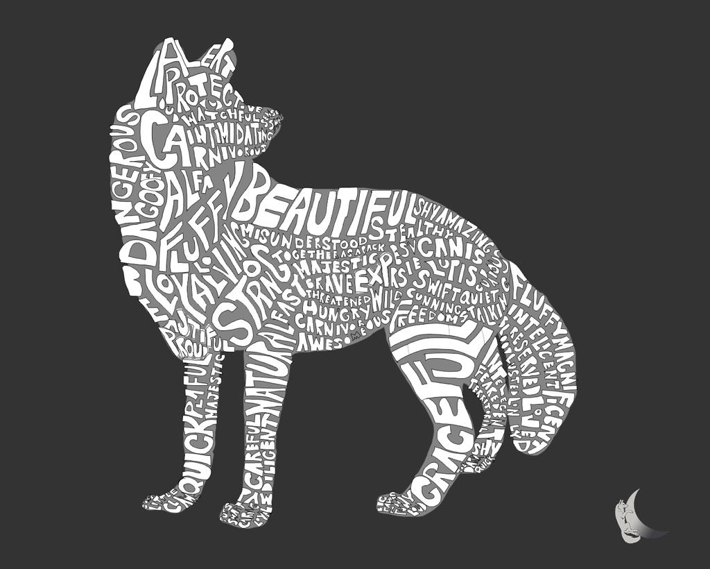 Wolf In Cursive Wolf Text by blueshywolf124 on DeviantArt