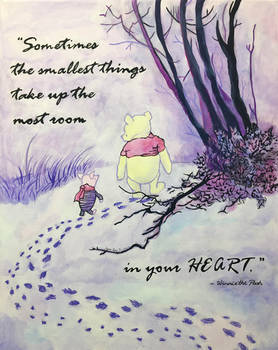 The smallest things - pooh bear painting