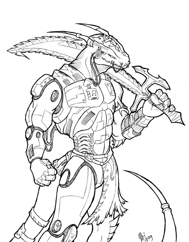 Cyborg Anthro Dragon