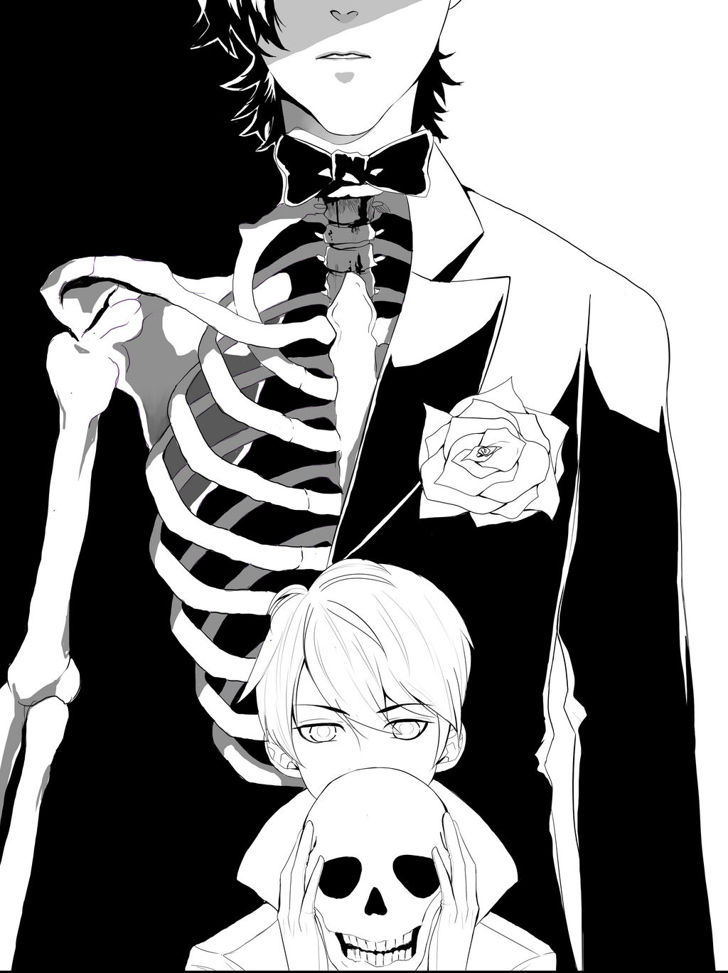 Skull boy and Skeleton man by reinebeammer on DeviantArt