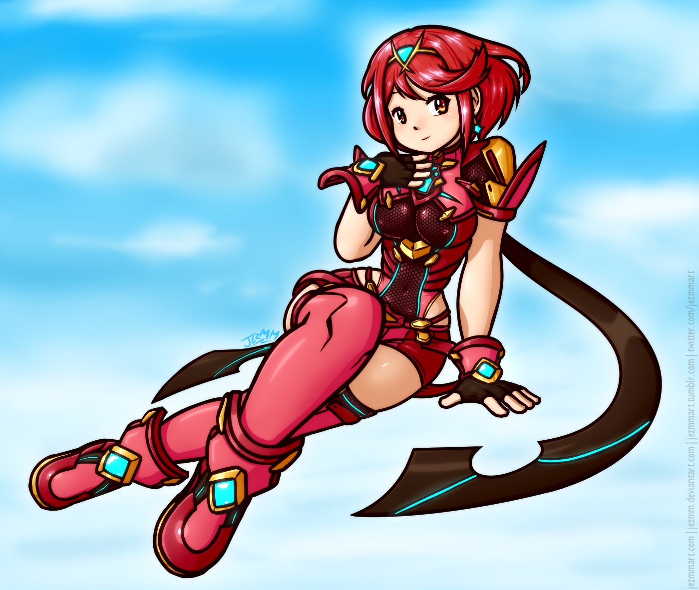 Pyra Character Back Pyra by JezMM on DeviantArt