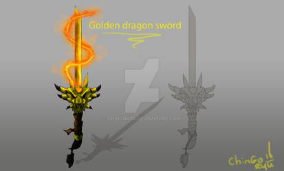 golden dragon sword concept request