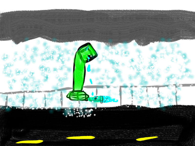 Minecraft: The sad creeper by megadoodle2001 on DeviantArt