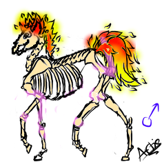 Flame skeleton male