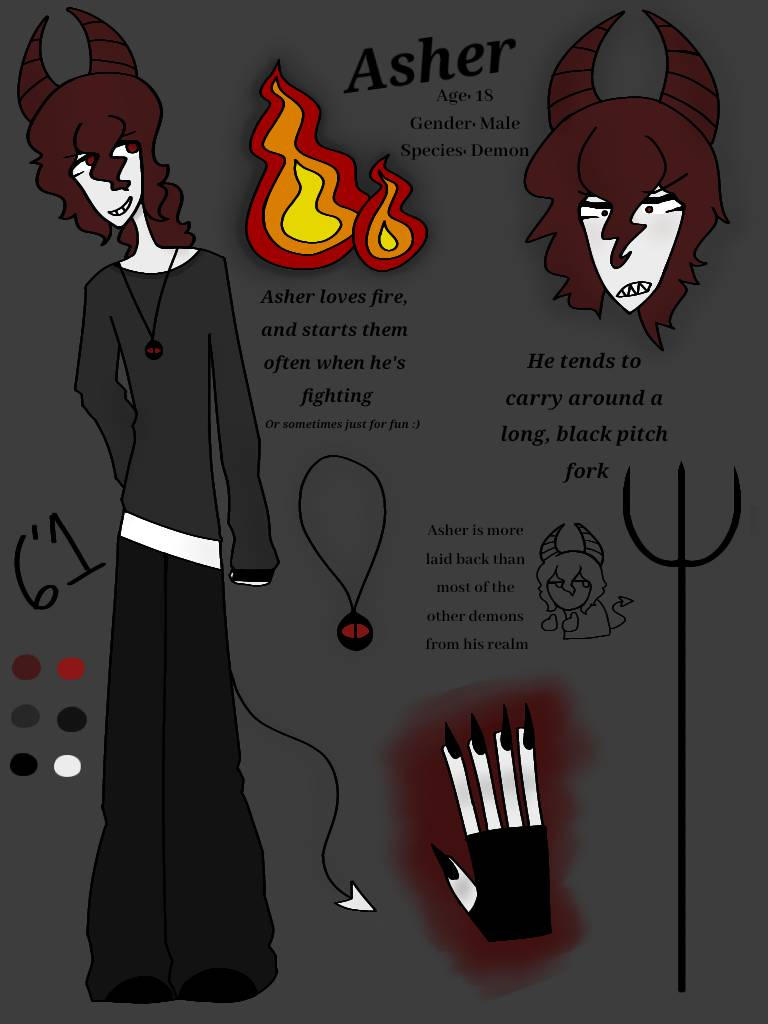 Asher ref sheet by sw4gsta on DeviantArt