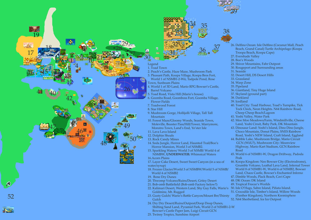Mushroom Kingdom Map v1 by Marhiin on DeviantArt