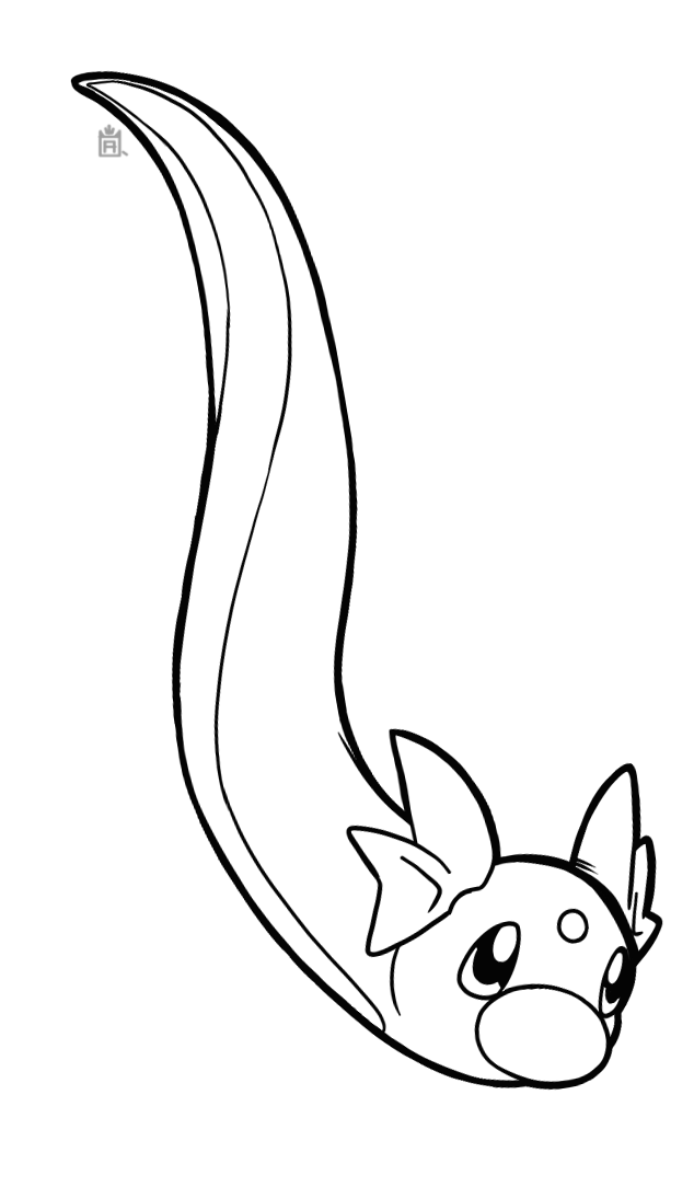 Dratini free to use lineart