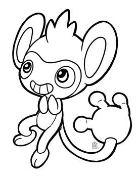 Aipom free to use line art!