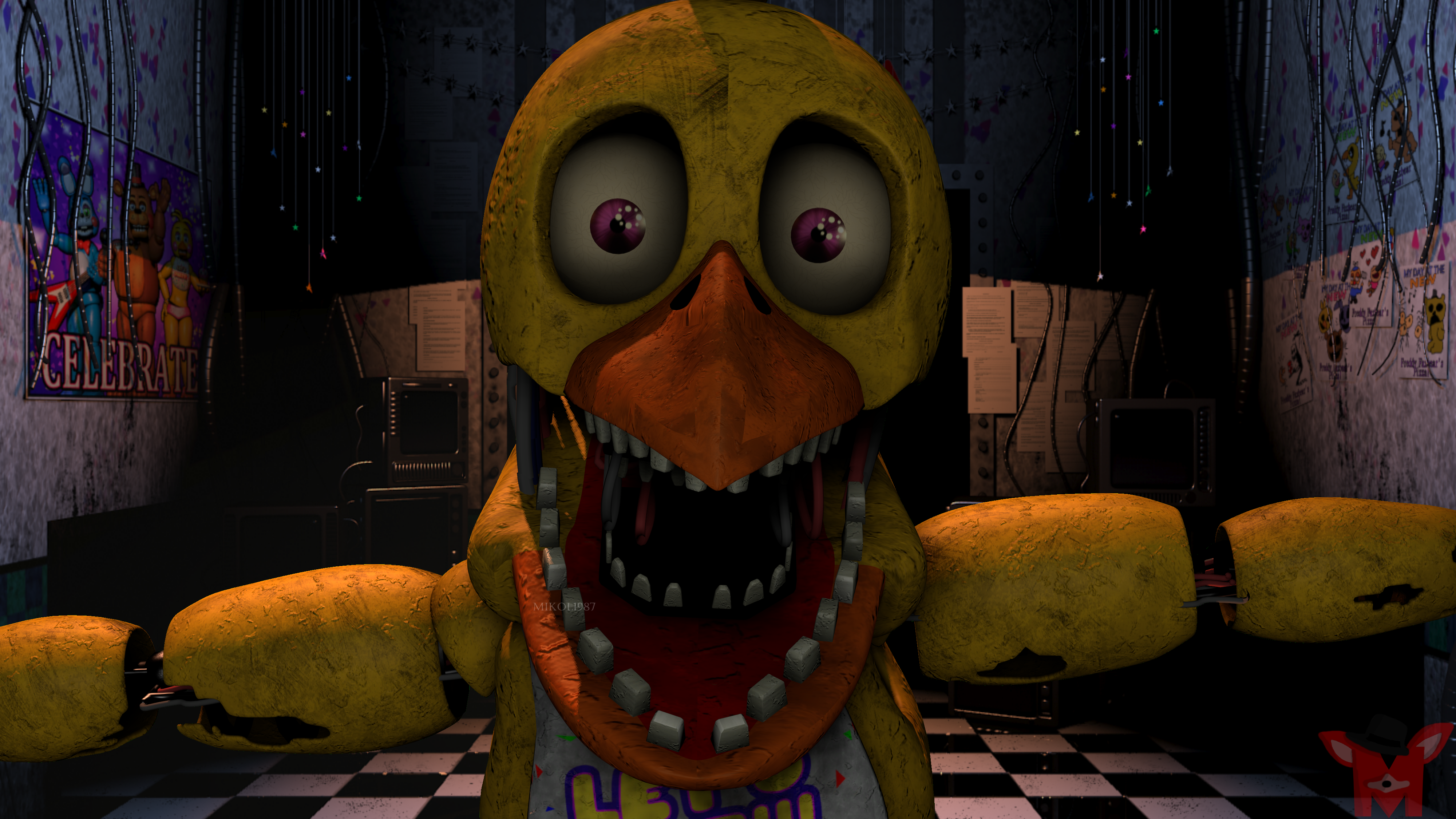 FNaF AR - Withered Chica Workshop Animation: fivenightsatfreddys