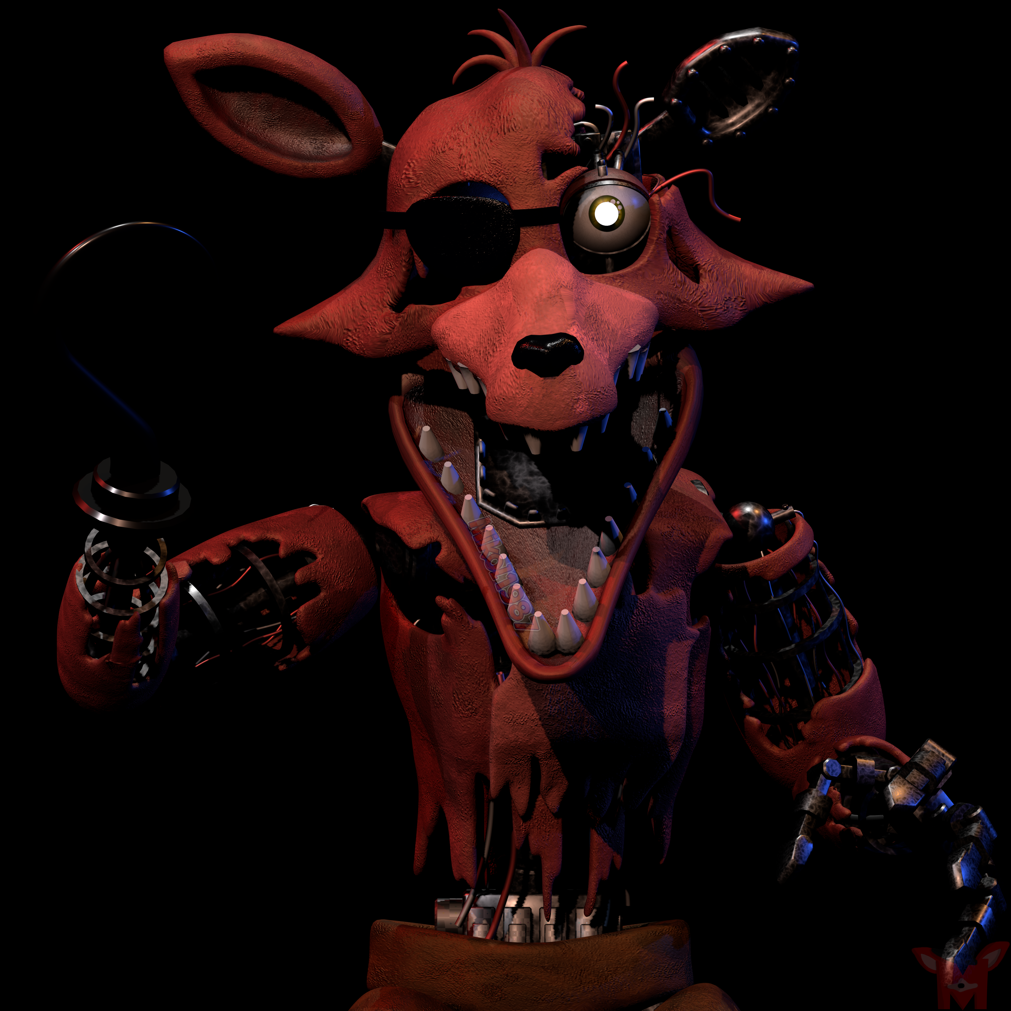 FNaF BLENDER: Withered Foxy by Mikol1987 on DeviantArt