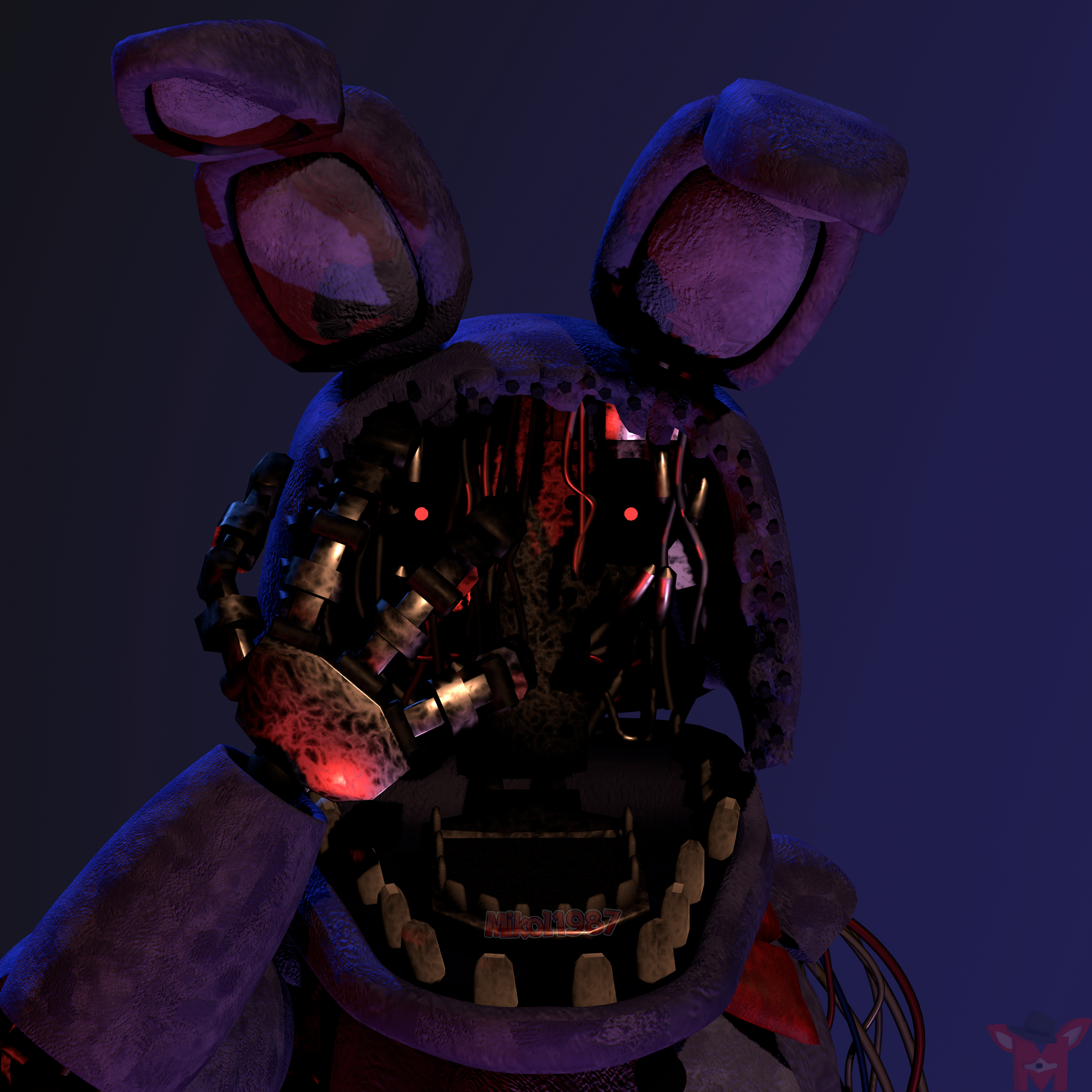 Withered Foxy (Blender) by FnaFcontinued on DeviantArt