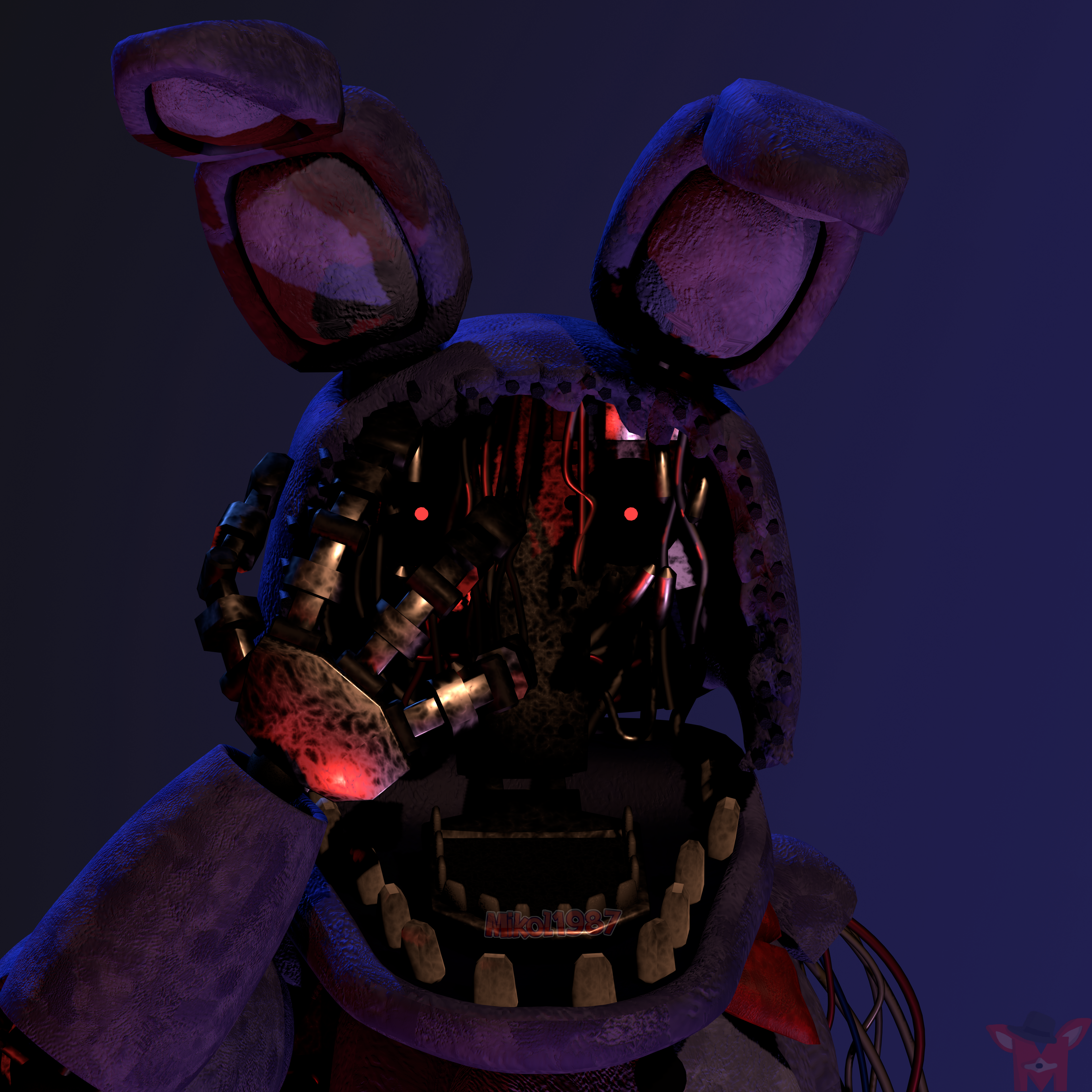 FNaF BLENDER: Withered Foxy by Mikol1987 on DeviantArt