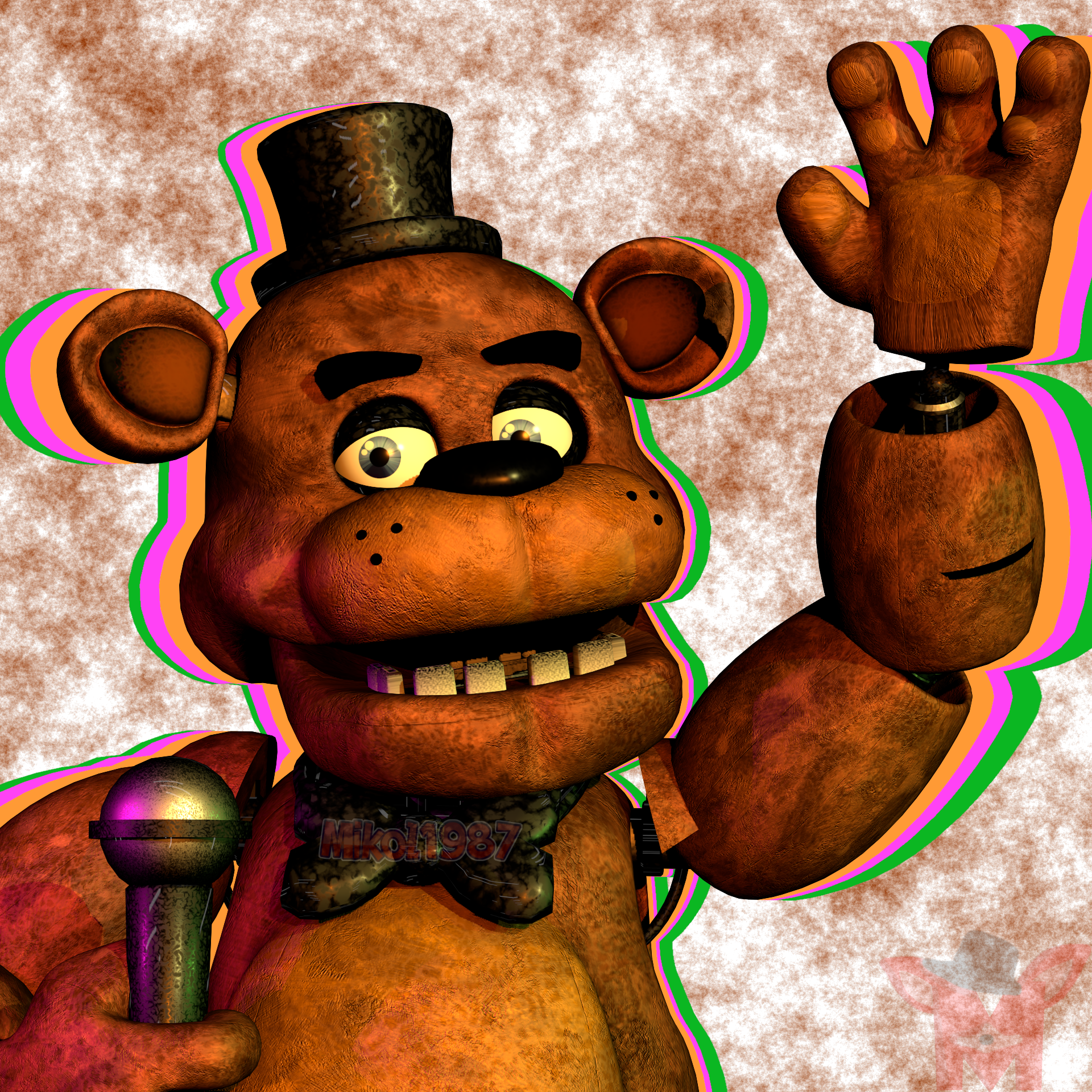 Fnaf 1 Freddy Fazbear Blender Render by JackobMemiarz on DeviantArt