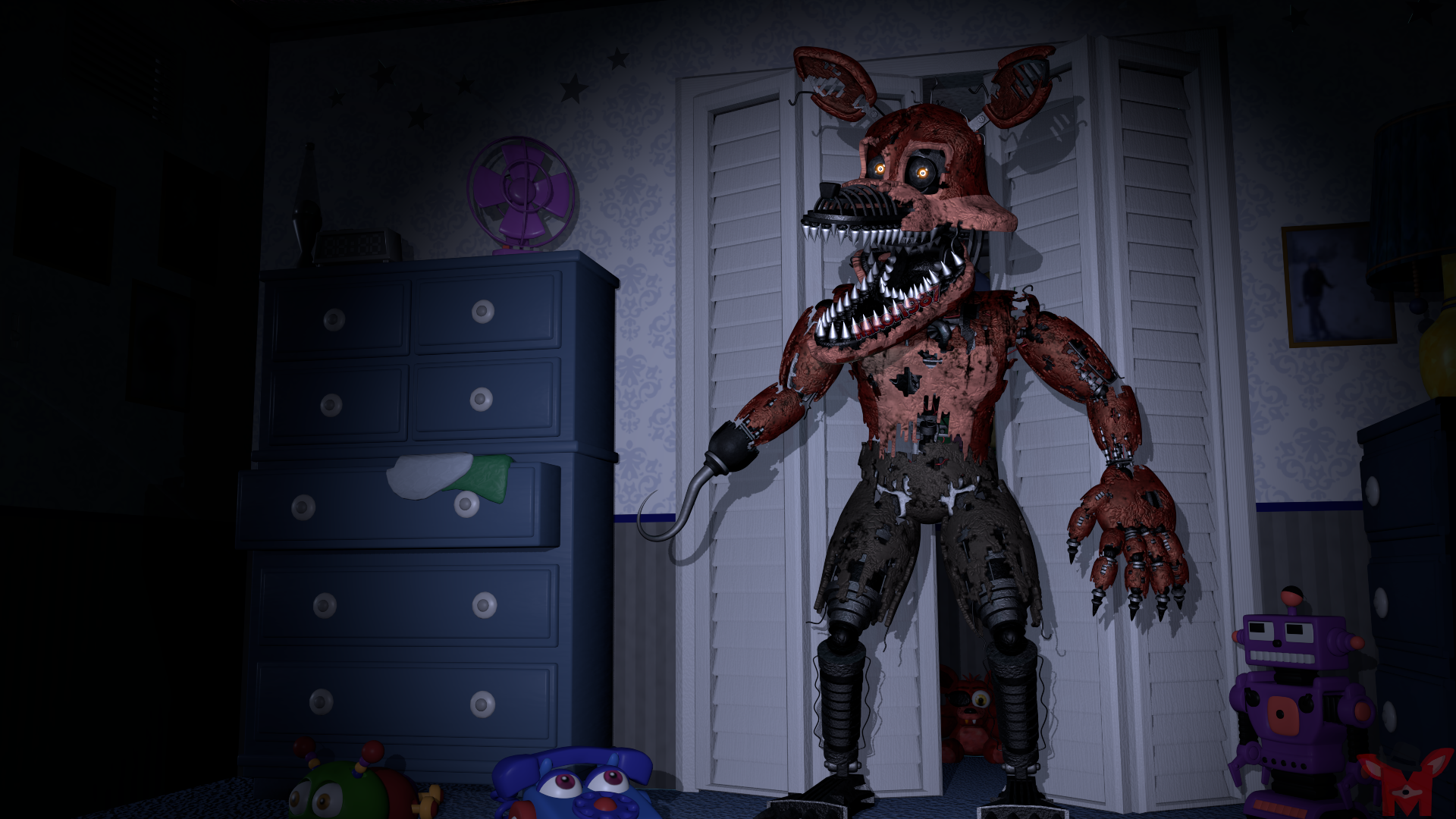 FNaF BLENDER: Withered Foxy by Mikol1987 on DeviantArt