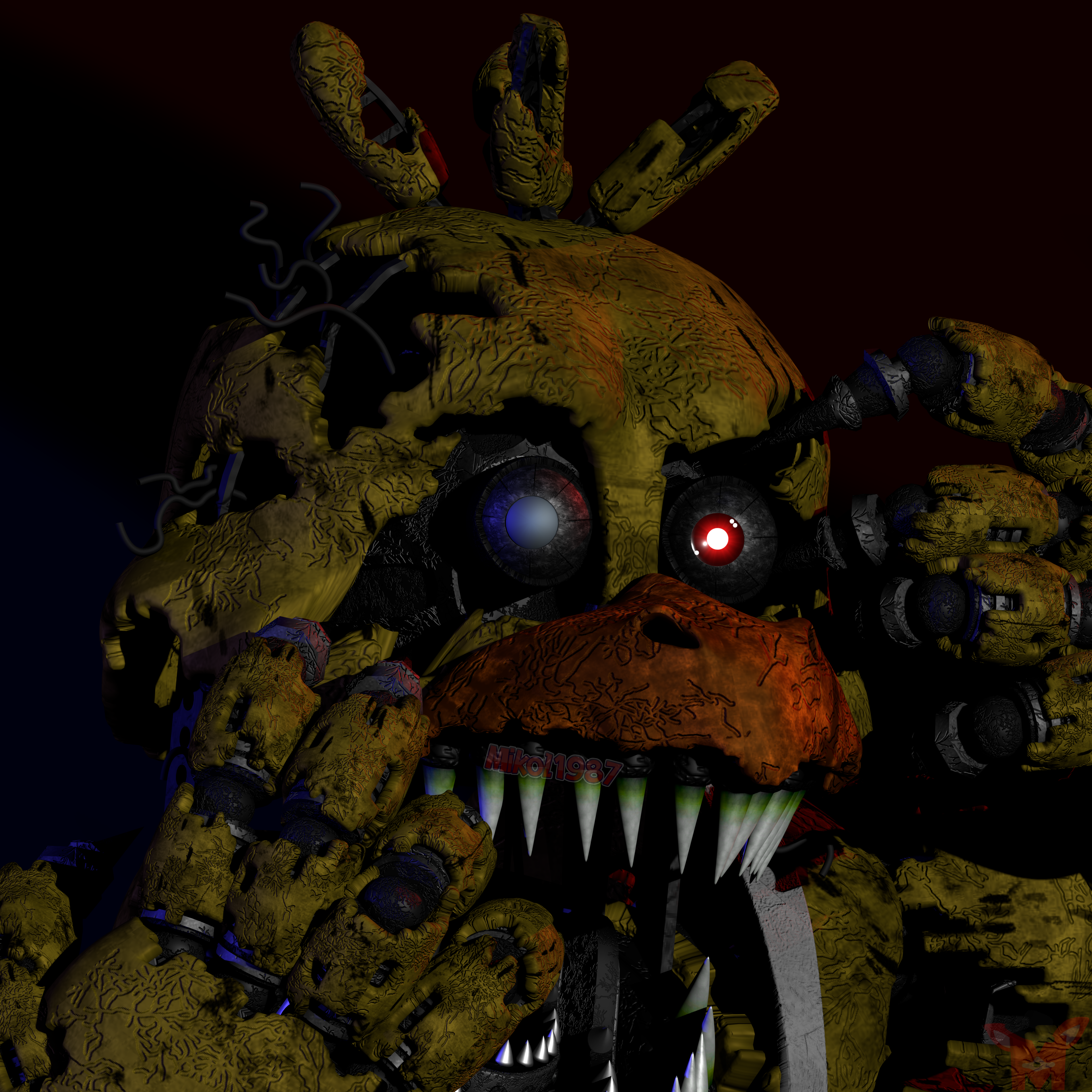 FNaF BLENDER: Nightmare Fredbear by Mikol1987 on DeviantArt