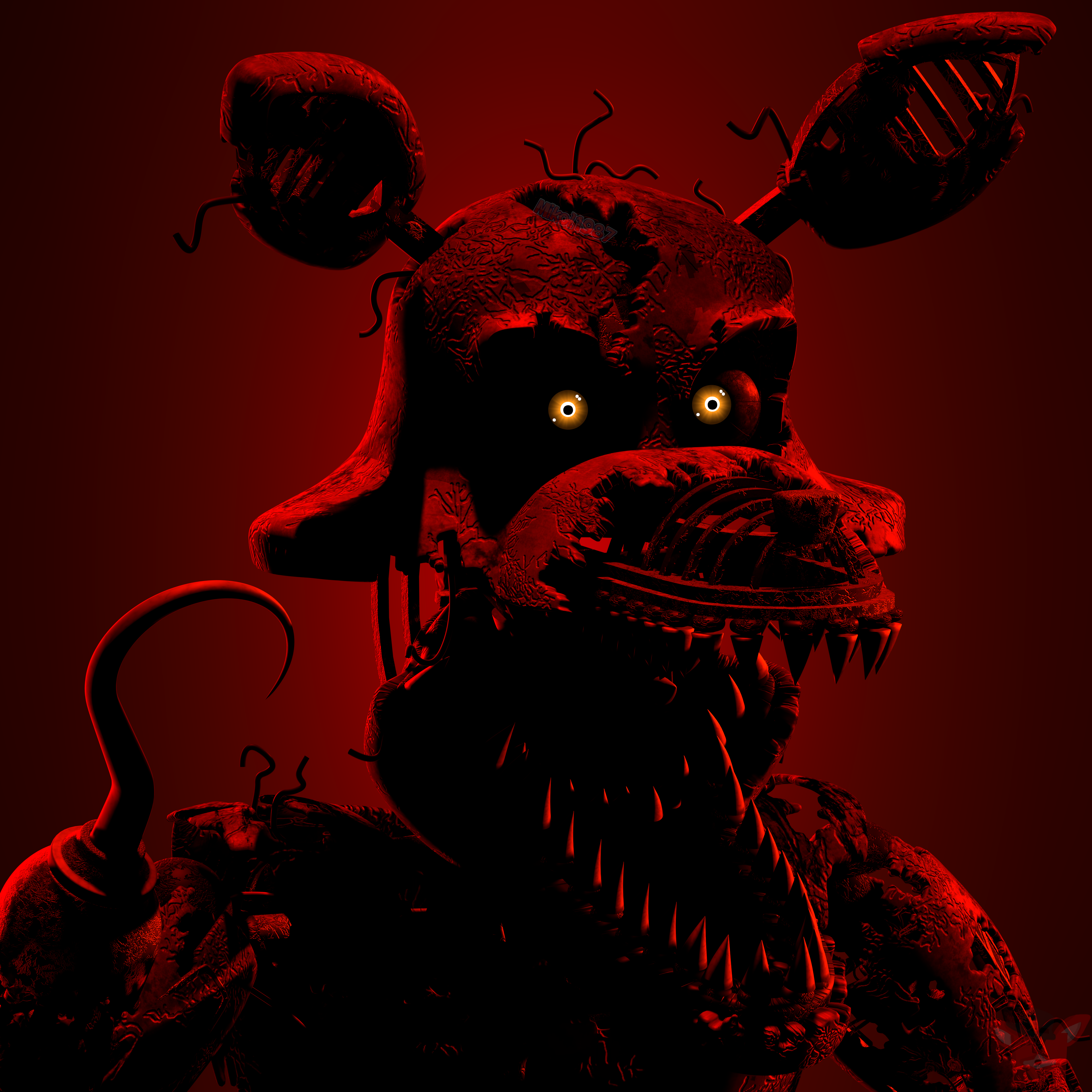 FNaF BLENDER: Withered Foxy by Mikol1987 on DeviantArt