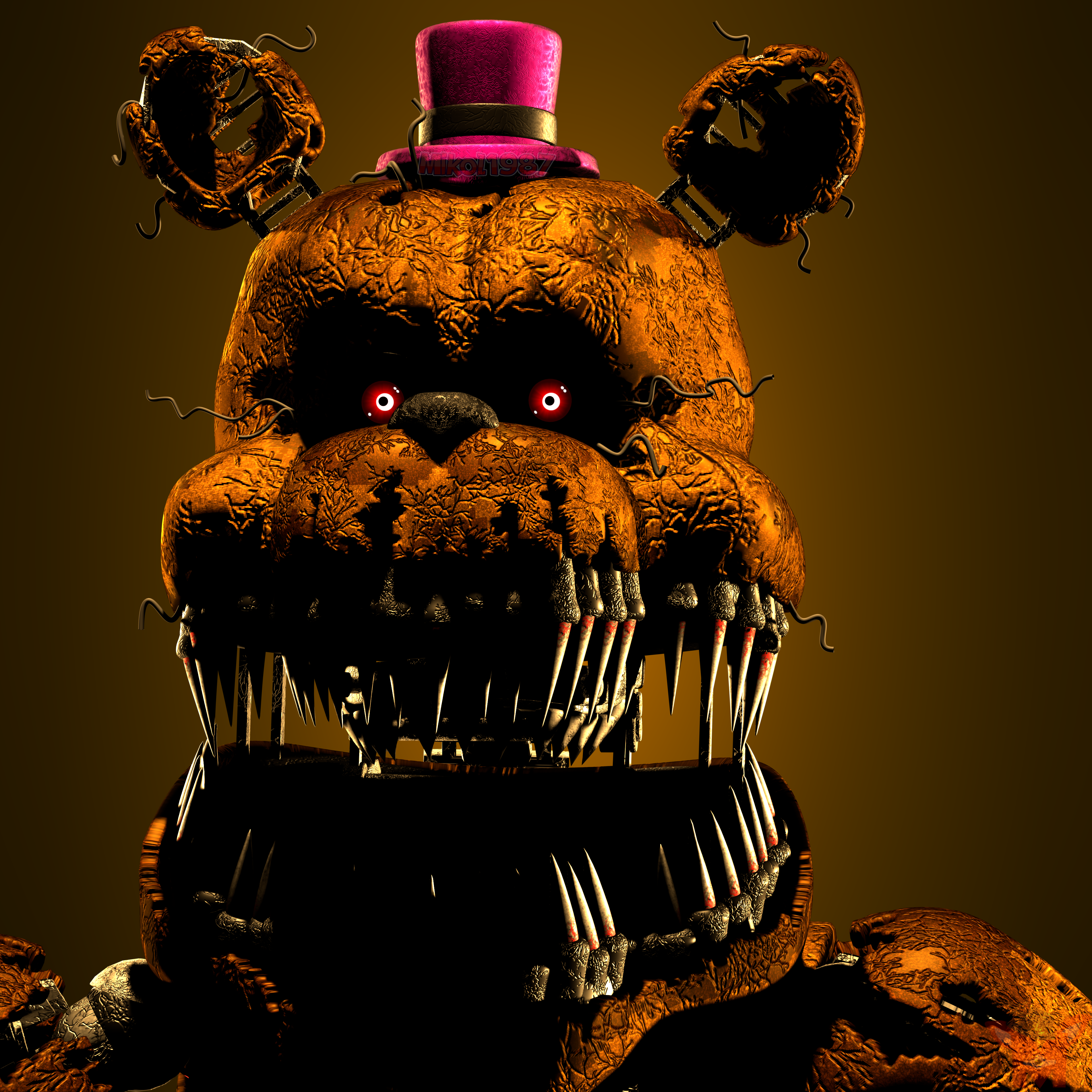 Nightmare Fredbear - My Fanart :) : r/fivenightsatfreddys