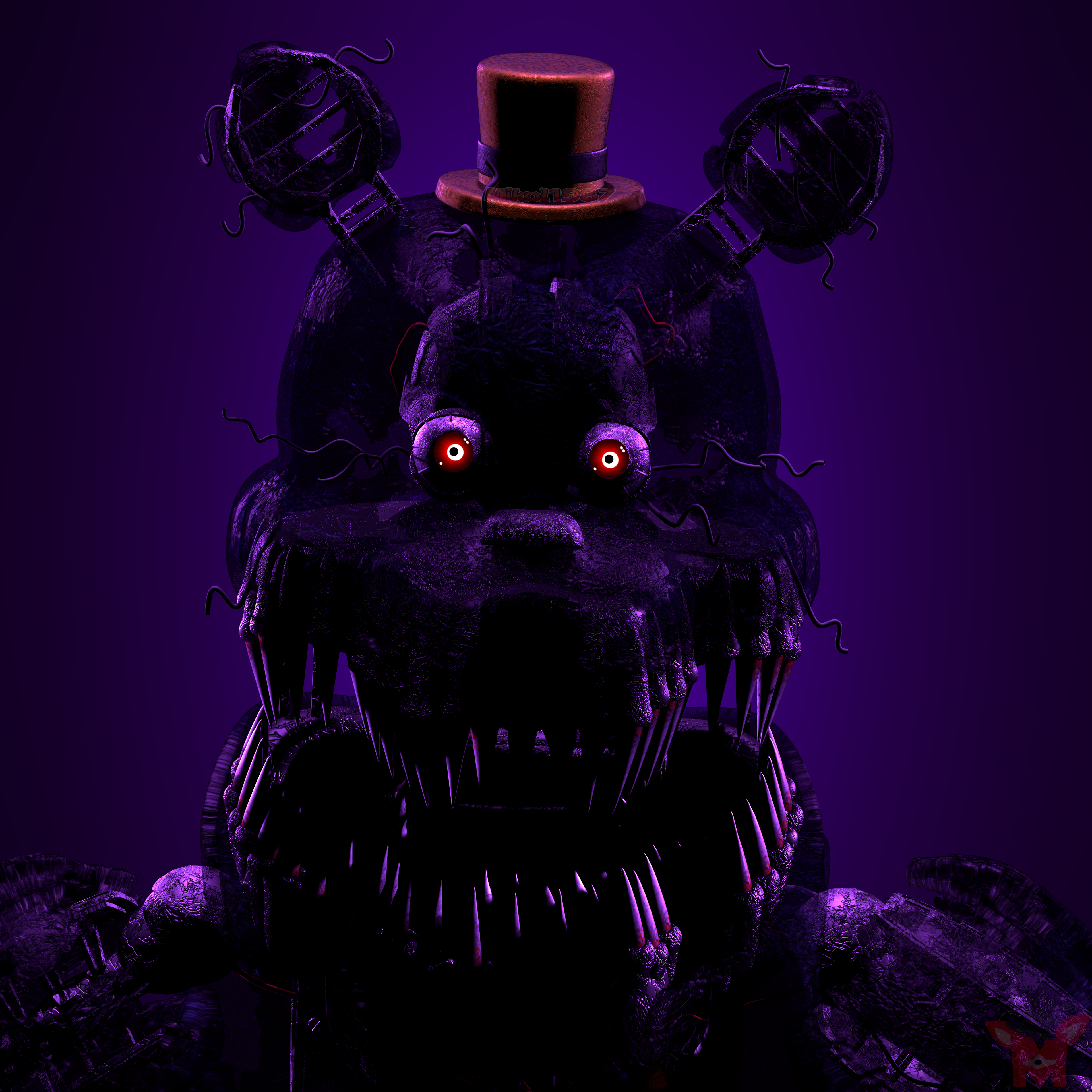 NIGHTMARE FNAF4 confirmed brightened cleared by CraftyMaelyss on DeviantArt