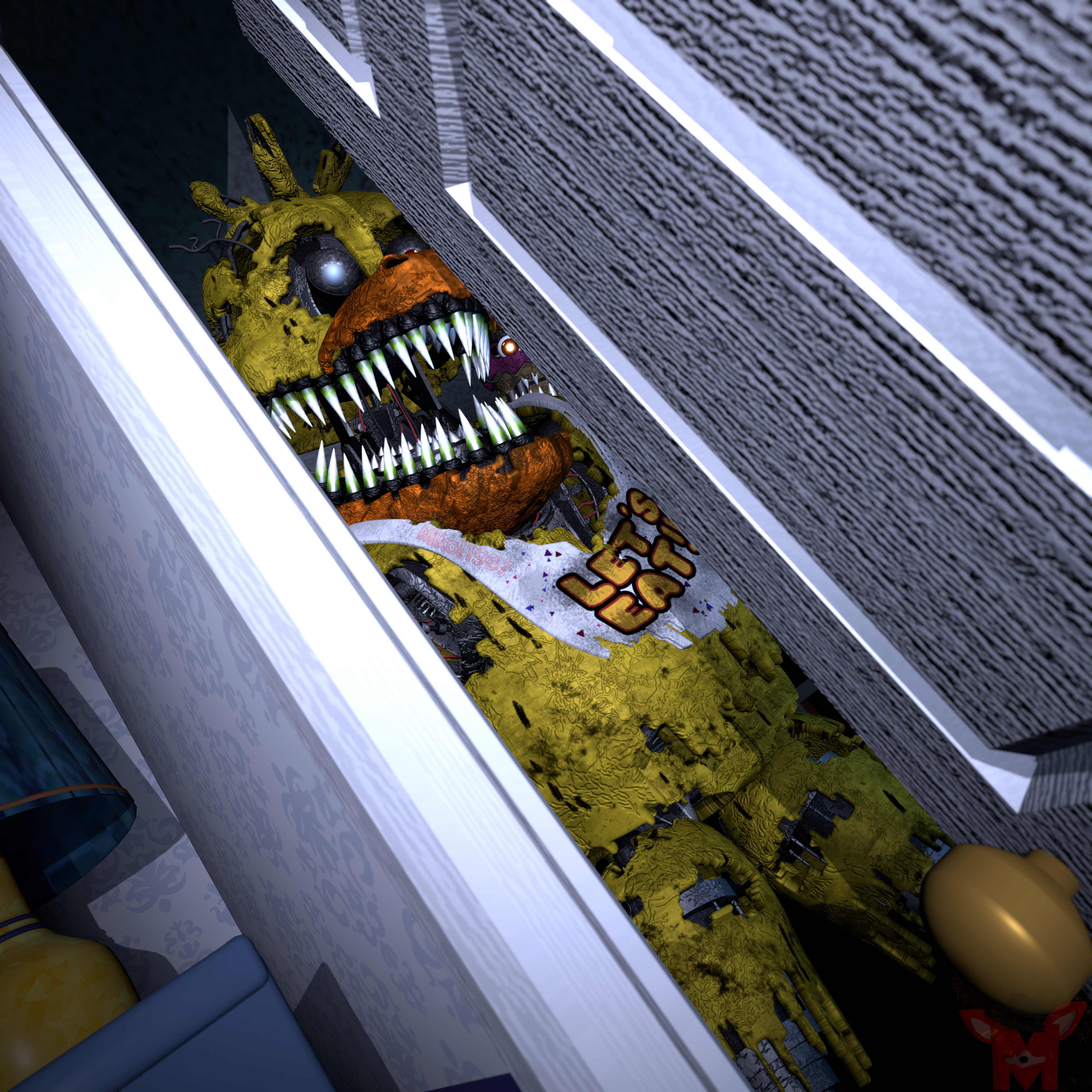 FNaF BLENDER: Nightmare Chica by Mikol1987 on DeviantArt