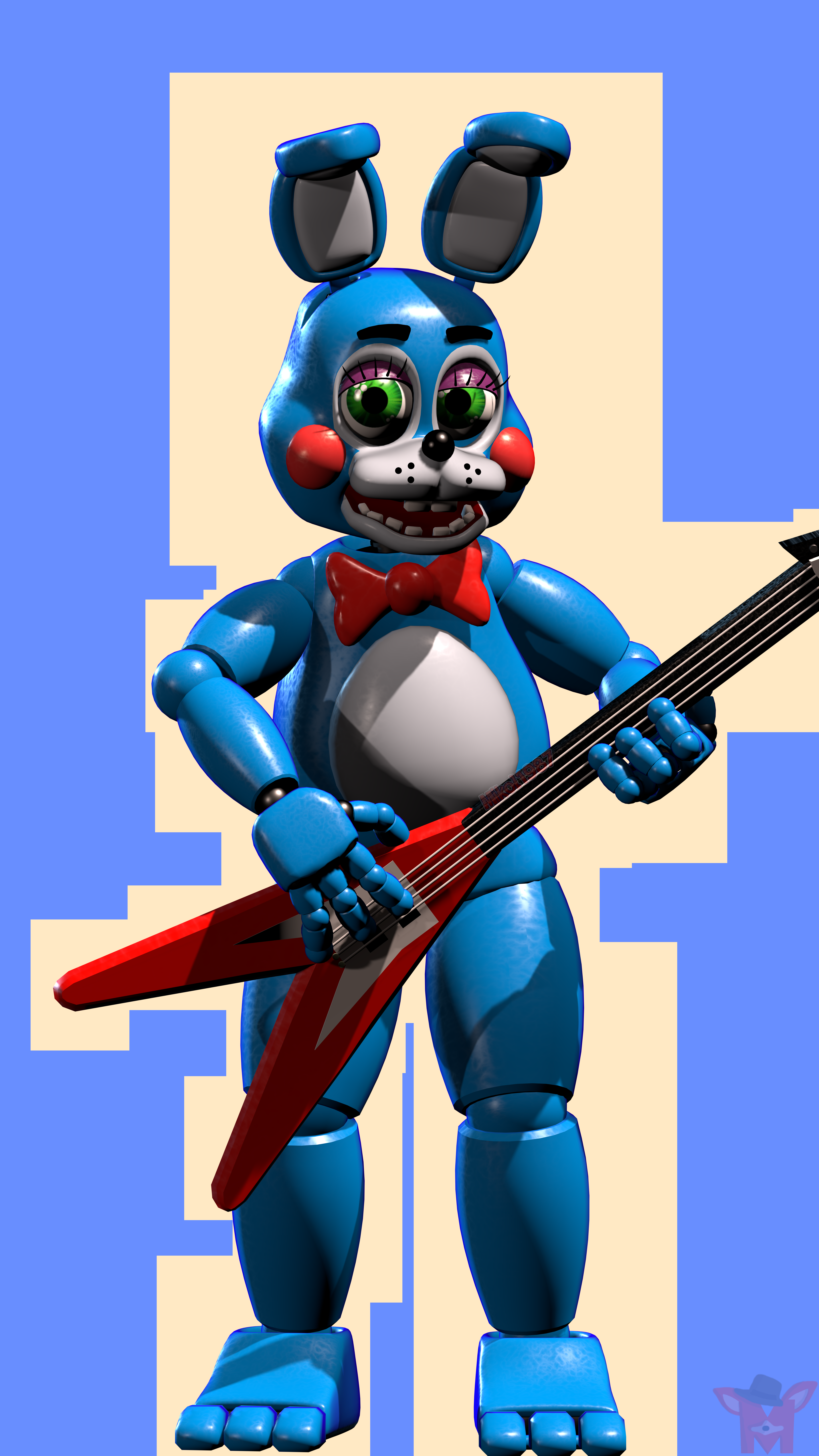 u/TickTockGJ's Toy Bonnie Full Body [Blender Render] : r/fivenightsatfreddys