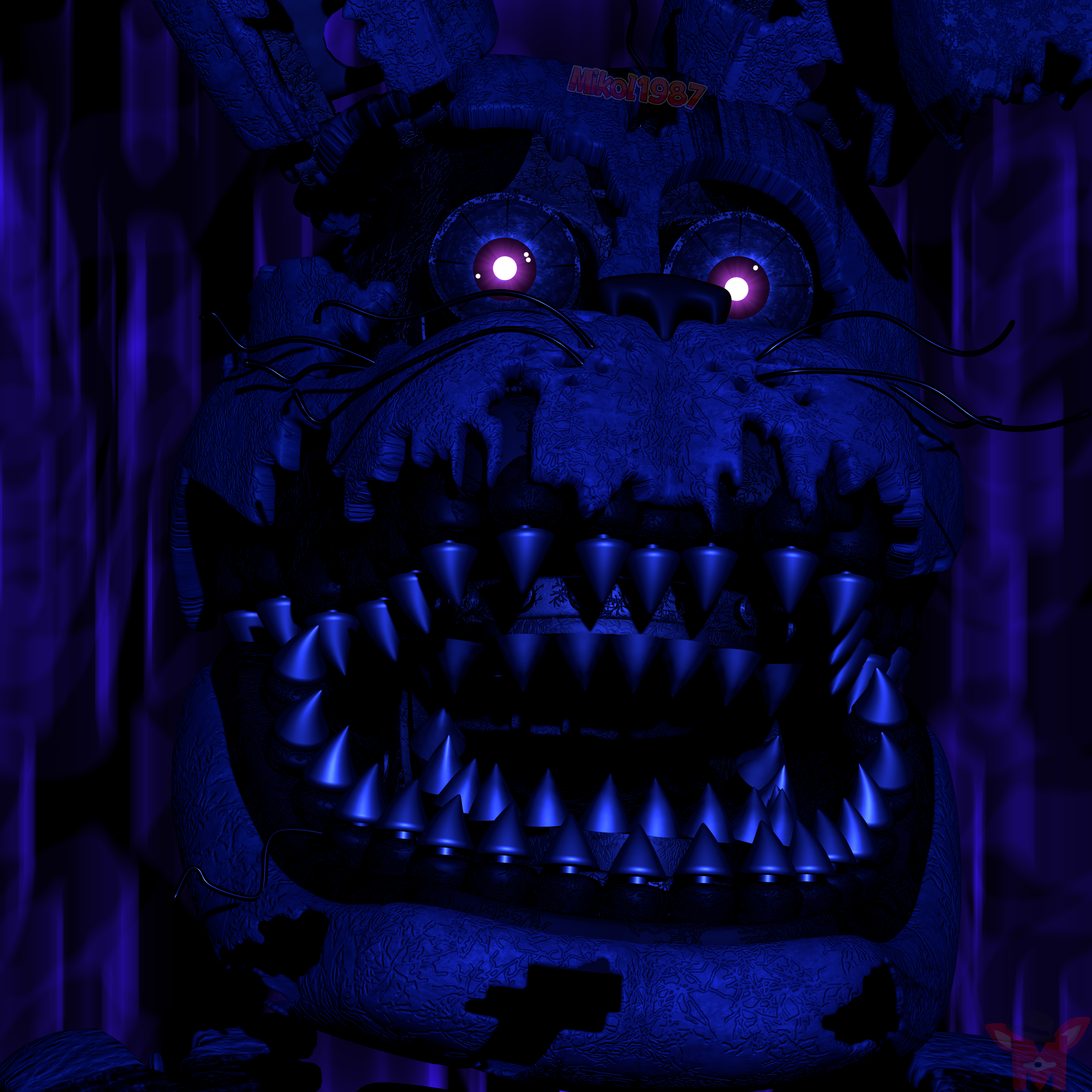 Fangamer1254 on Game Jolt: Nightmare's jumpscare. Made in Blender.