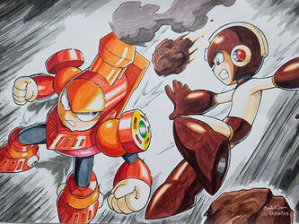 Mega Man 5 - Mega Man vs Charge Man