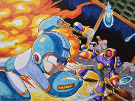 Mega Man 5 - Mega Man vs Napalm Man