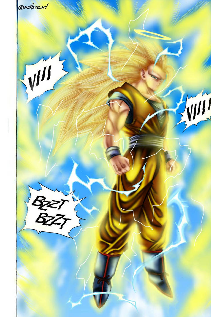 Goku SSJ3 colored by Mikxsaart on DeviantArt