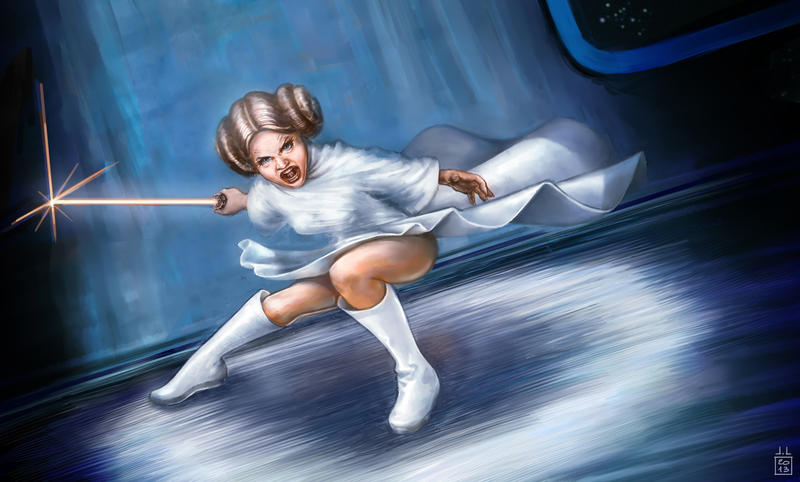 Leia, with the Force.