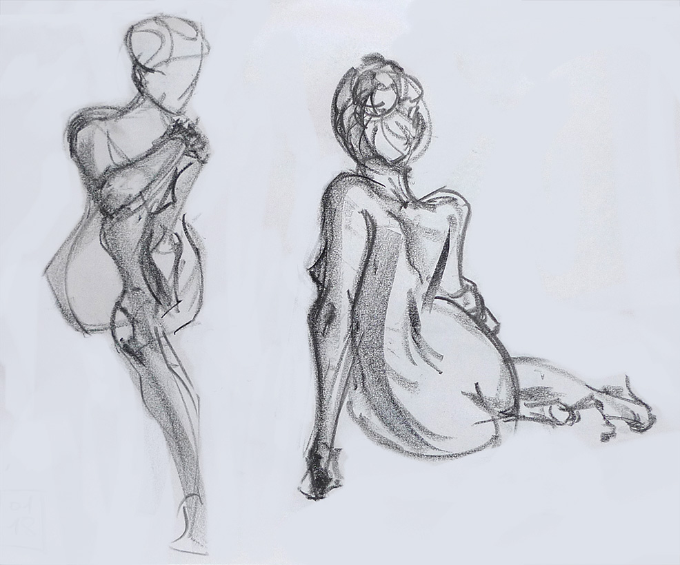 Life drawing - January 2018