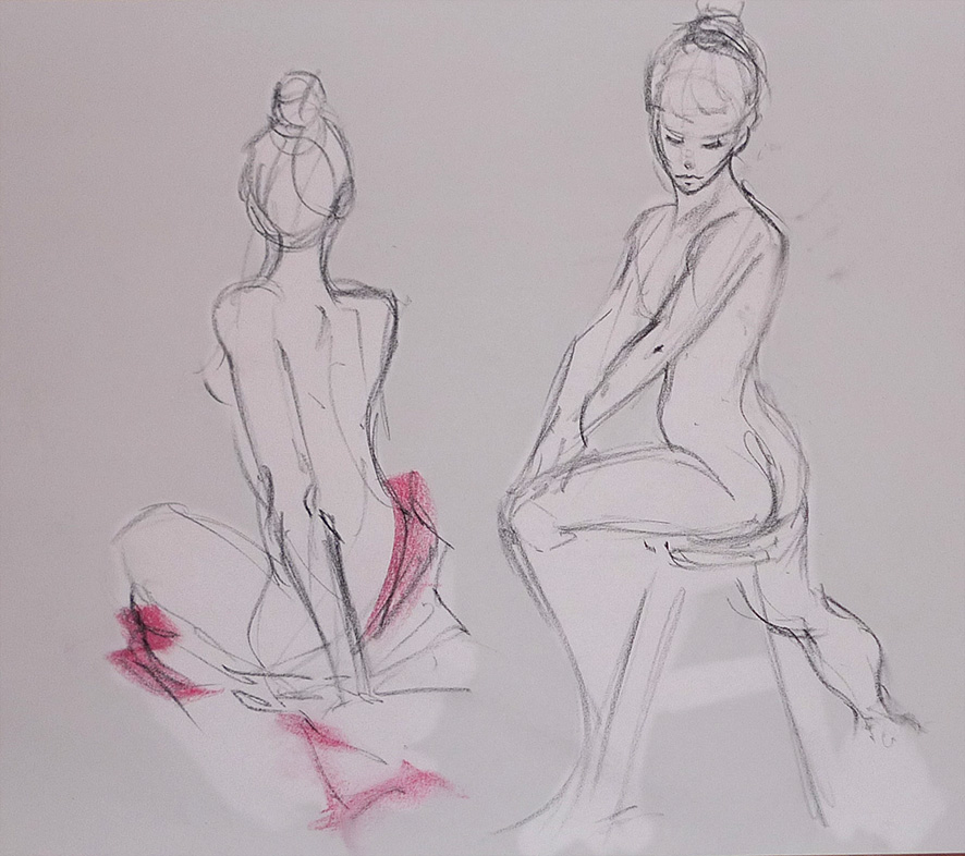 Life drawing - March 2018