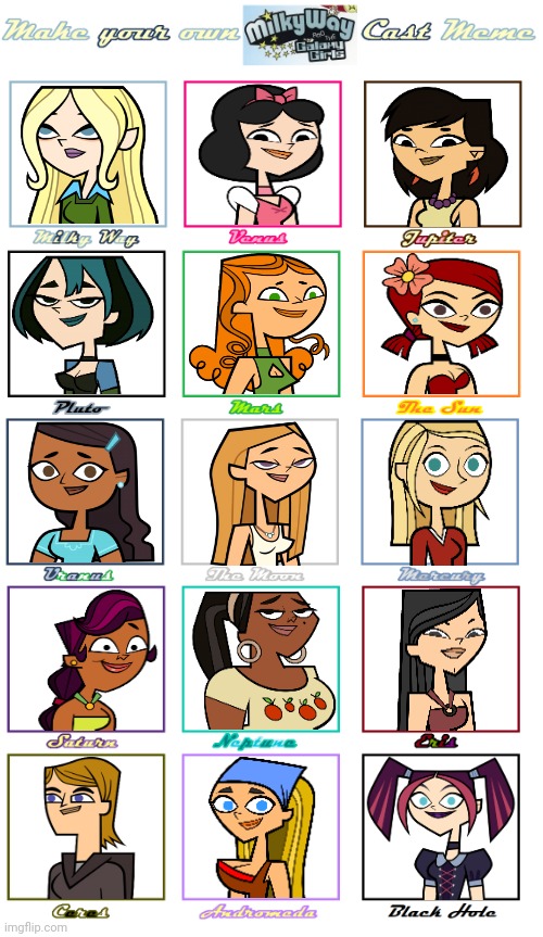 Total Drama Girls Only! My Way, My Cast 