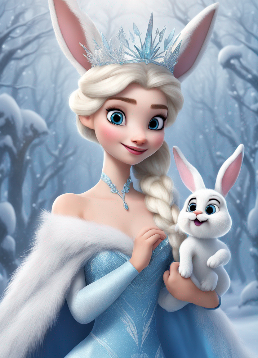 Snow Queen Elsa Rabbit by Littleprincesscutie on DeviantArt