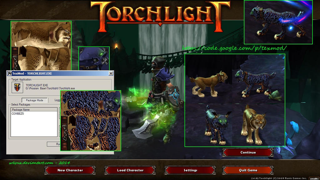 Torchlight plus TexMod, then - Armored Lynx