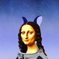 DreamUp Creation: Space Mona Lisa + ears