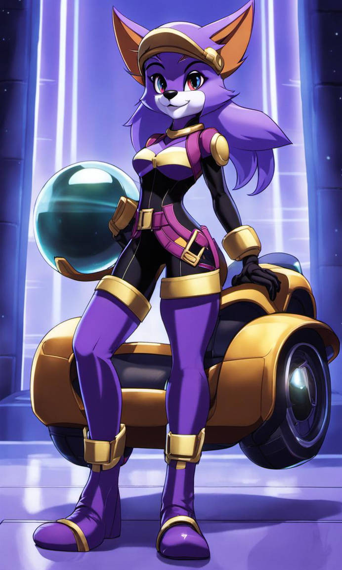 Fullbody portrait of anthro Sash Lilac x Krystal