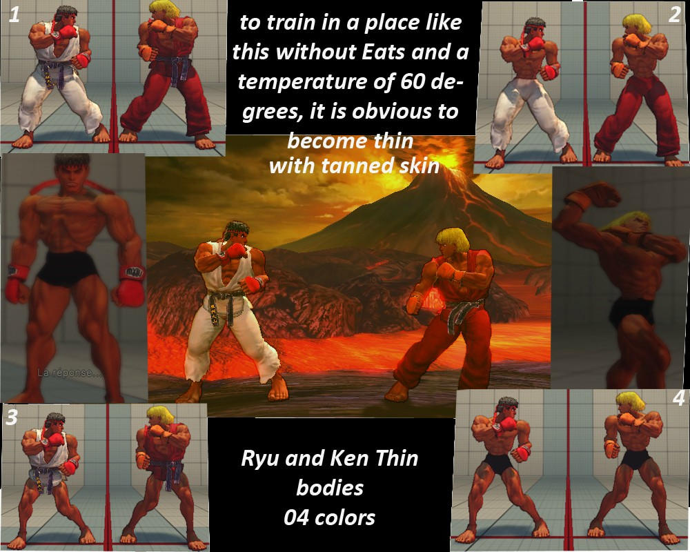 Ryu and Ken Thin bodies by salimano3 on DeviantArt