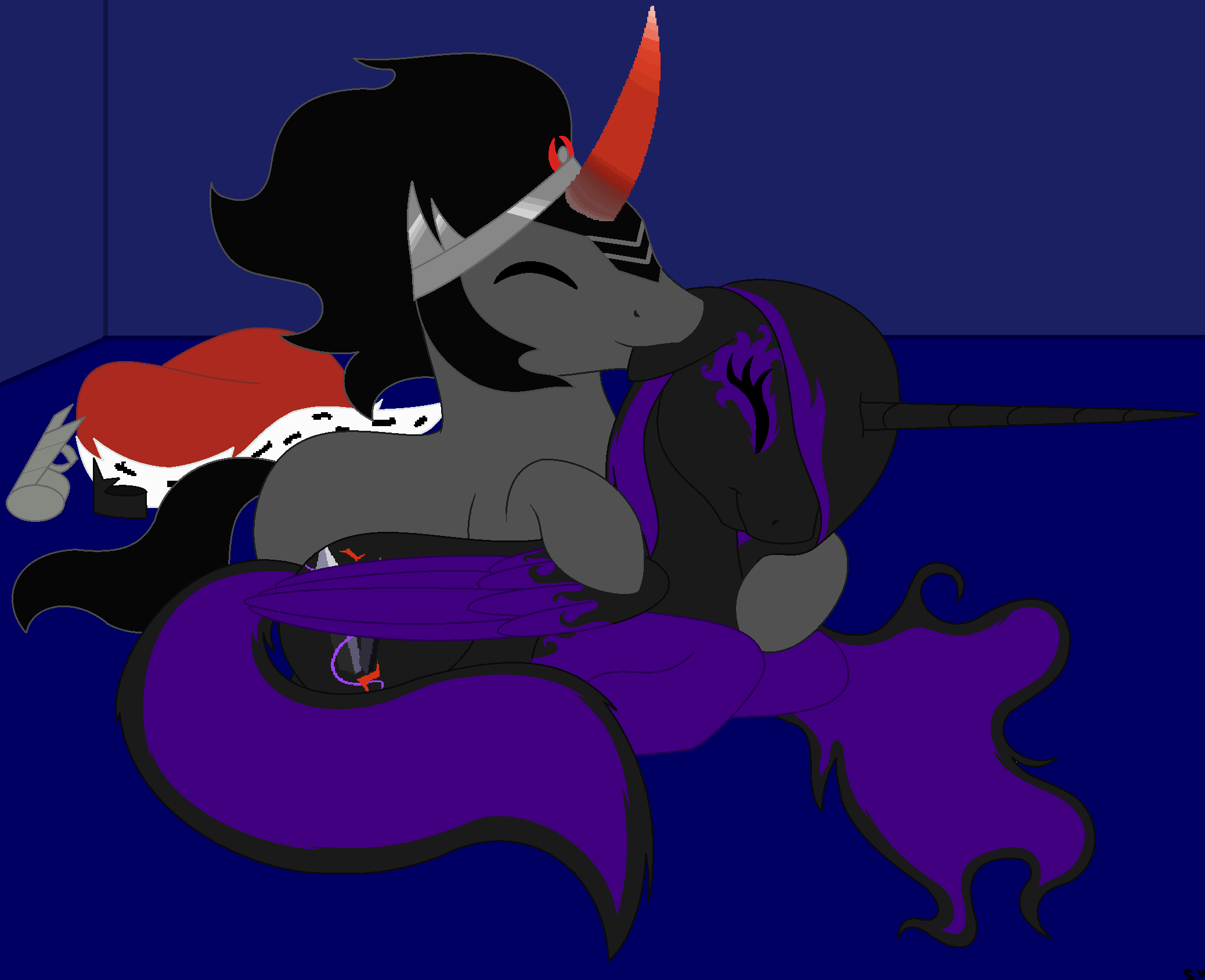 Lady Sinestra and King Sombra